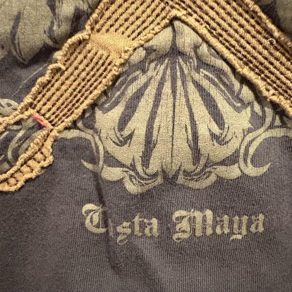 Hard Rock Cafe Shirt Mens XL Gray Costa Maya Embroidered Guitar Crown Tee Y2K - Picture 5 of 14